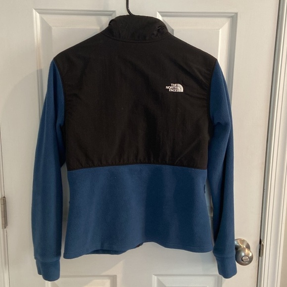 The North Face Women's Denali Fleece Jacket Black and Blue Full Zip, Medium - Picture 3 of 5